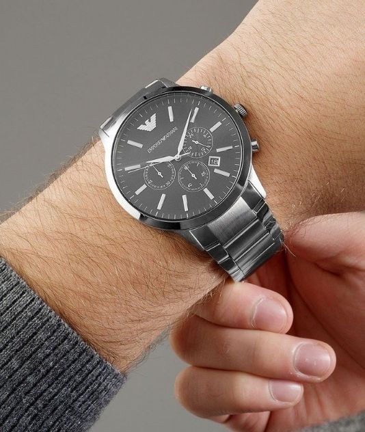 mens emporio armani chronograph watch ar2460